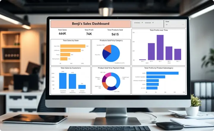 Power bi course dashboard