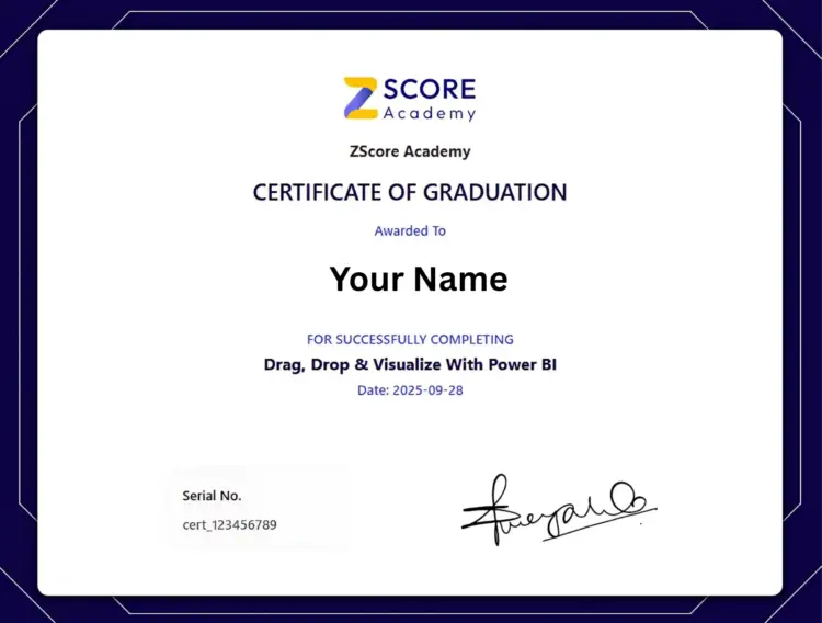 Power bi course certificate